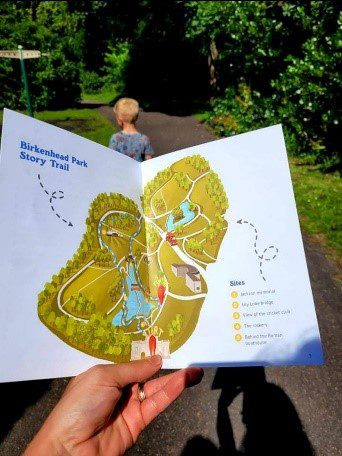 Birkenhead Park Story trail - map