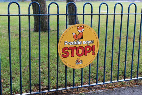 Freddie says stop sign