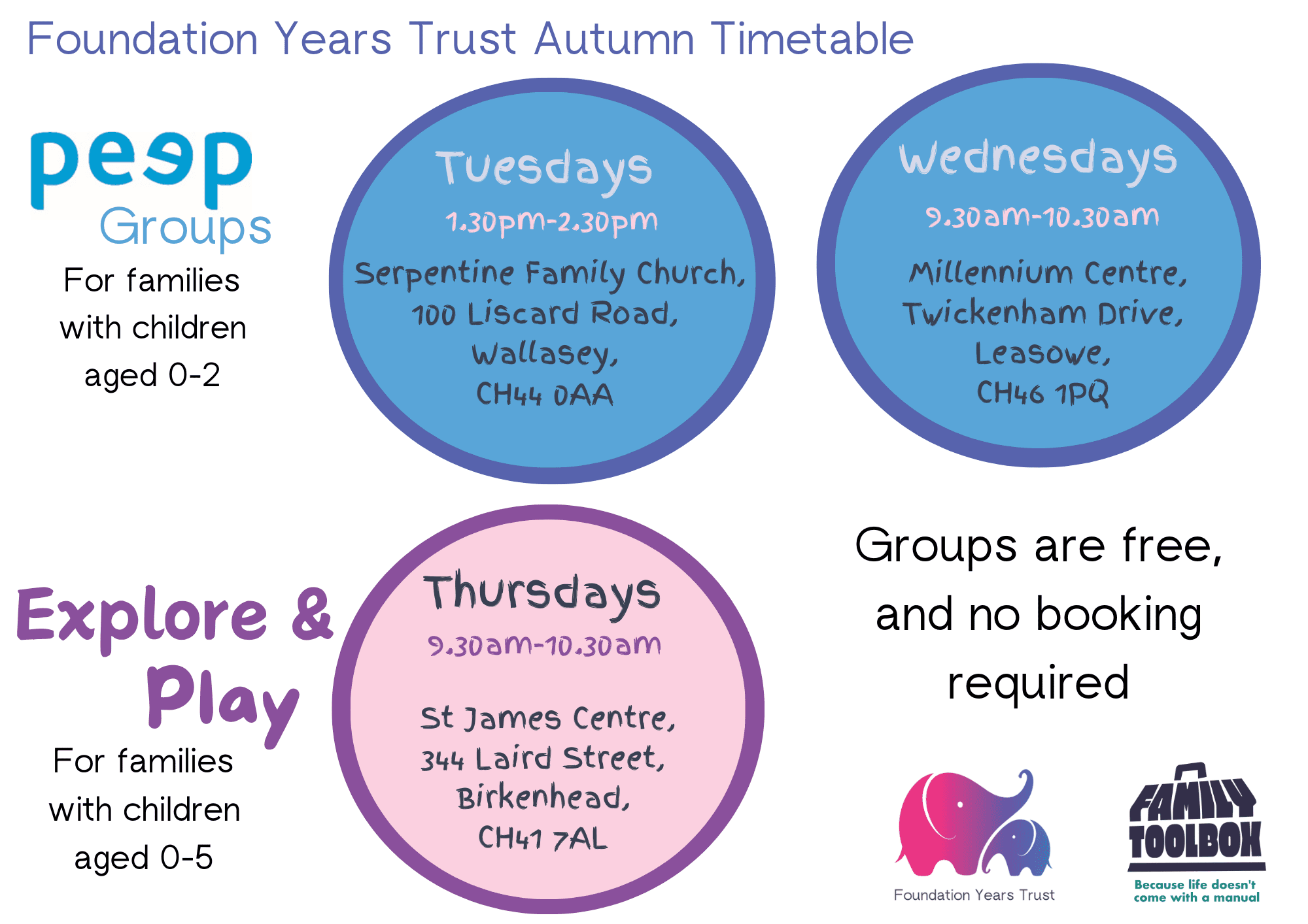 Foundation Years Trust | Autumn Timetable